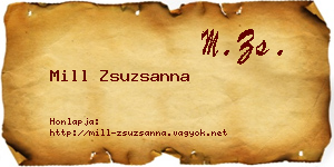 Mill Zsuzsanna névjegykártya